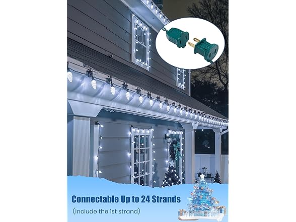 Brightown C9 LED Christmas Lights Outdoor, 68 Feet 100 LED
