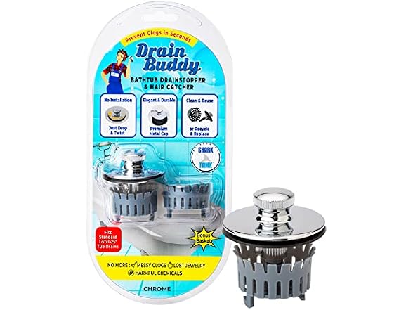 Drain Buddy: 1.5? Wide Bathtub Stopper