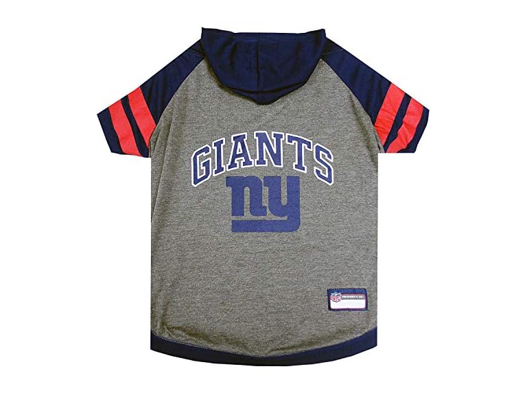 Pets First NFL New York Giants Hoodie for Dogs & Cats. | NFL Football Licensed Dog Hoody Tee Shirt, Medium| Sports Hoody T-Shirt for Pets | Licensed Sporty Dog Shirt