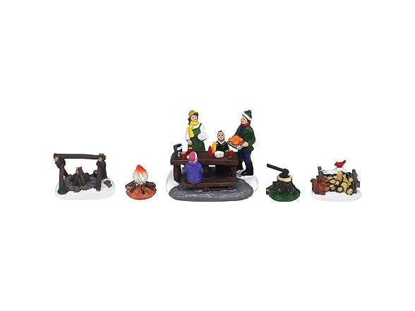 Picnic Scene Christmas Village Figurines