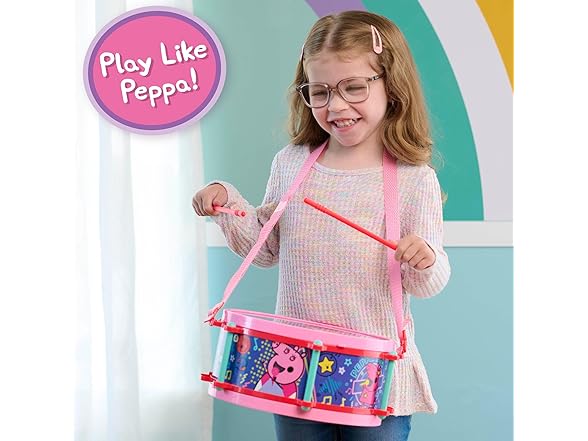 Peppa Pig Party Drum Set, 10-Pieces