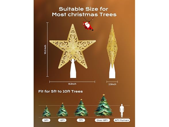 Brightown Christmas Star Tree Topper