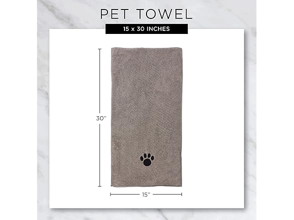 Bone Dry Pet Grooming, Embroidered Microfiber Towel