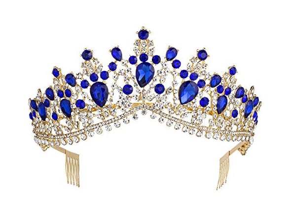 Royal Blue Crystal Tiara
