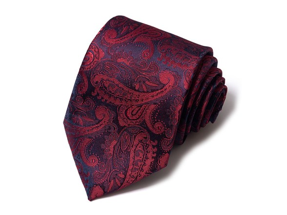 Burgundy & Black Paisley