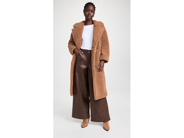 UGG Women's Gertrude Long Teddy Coat