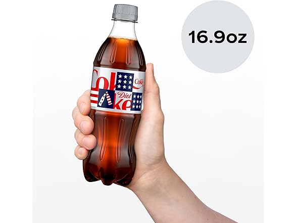 6PK Diet Coke Diet Soda, 16.9 fl oz Bottles