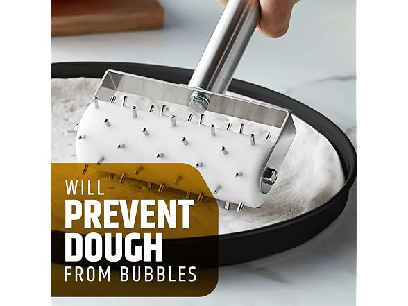 Professional Stainless Steel Pizza Dough Docker Roller
