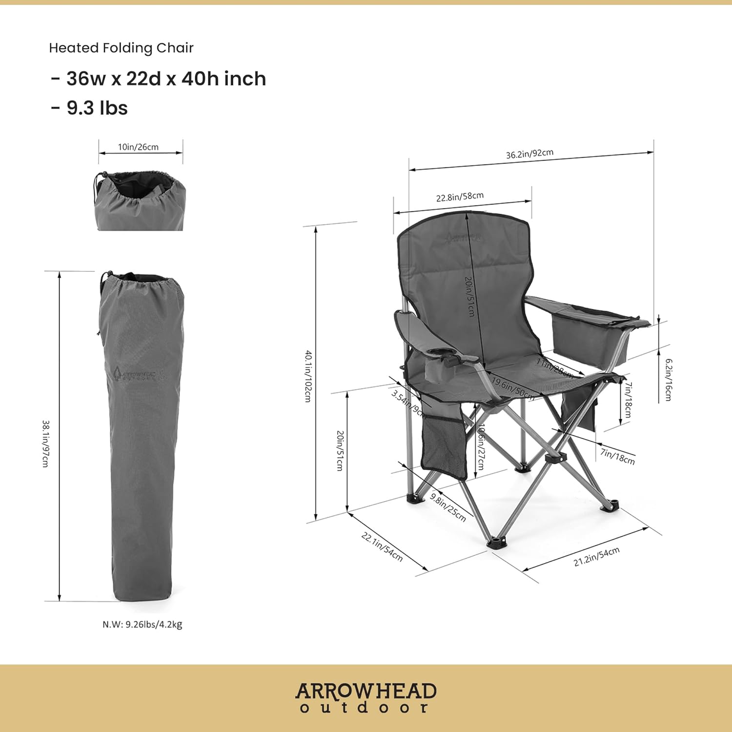 ARROWHEAD OUTDOOR Heated Camp Chair - Gallery 13