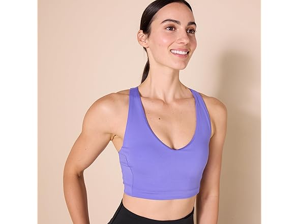 Amazon Essentials Women Sculpt V-Neck Sports Bra