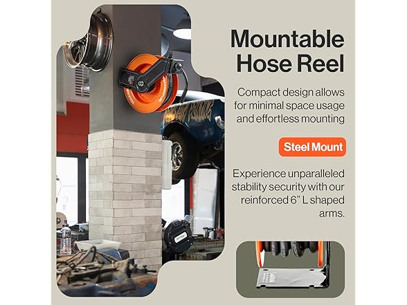 SuperHandy Air Hose Reel 3/8" x 50' 300PSI