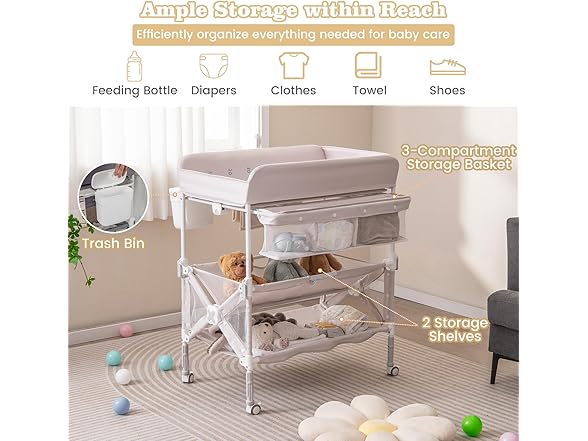 BABY JOY Portable Baby Changing Table