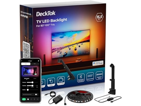 DeckTok TV LED Backlight 15.5ft | 55-100"
