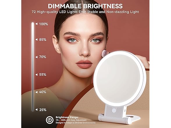 Auxmir 30X Magnifying Mirror with Light