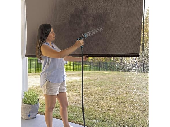 Coolaroo Outdoor Roller Shade with Wand - 90% UV