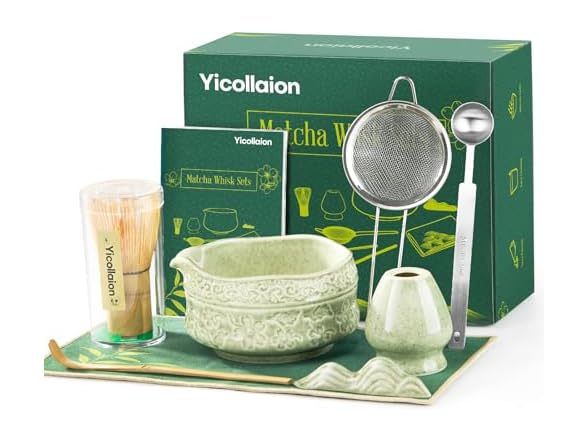 Yicollaion Matcha Whisk Set, 9 Pcs