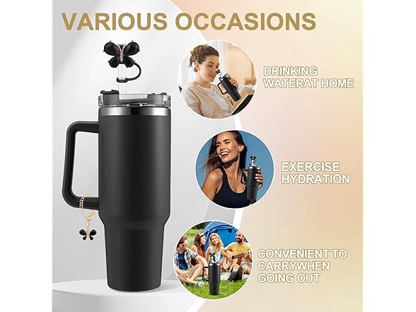 Bling Butterfly Silicone Straw Cover