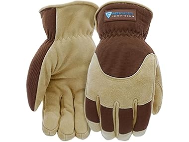 $9.99, Was $19.99, 50% Off! WEST CHESTER 91510 DEERSKIN LEATHER PALM Gloves dealfomo