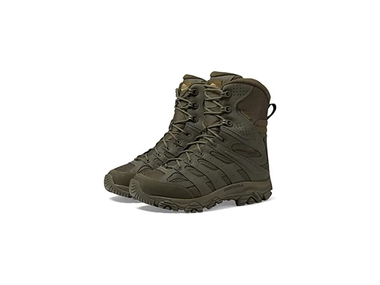 Men's Moab 3 8" Zip Military Leather Work Boots