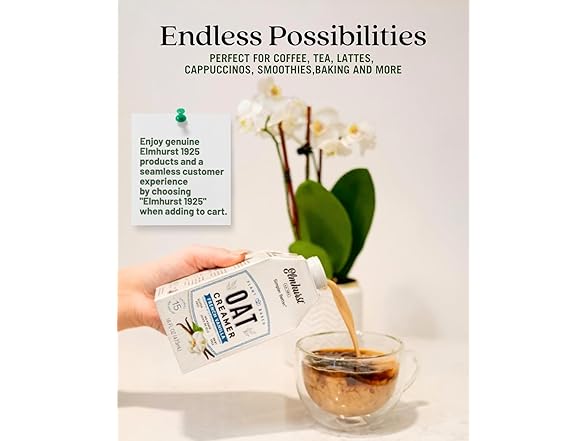 Elmhurst Oat Creamer Vanilla, 6pk