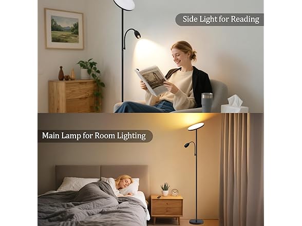 AUZONIMICS LED Torchiere Floor Lamp