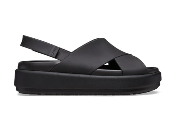 Crocs Brooklyn Luxe Womens Cross Strap Black