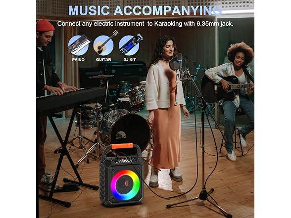 JYX Karaoke Machine 2 Mics BT Speaker