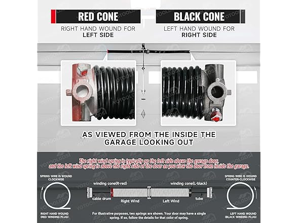 Left Hand Wind Garage Door Spring