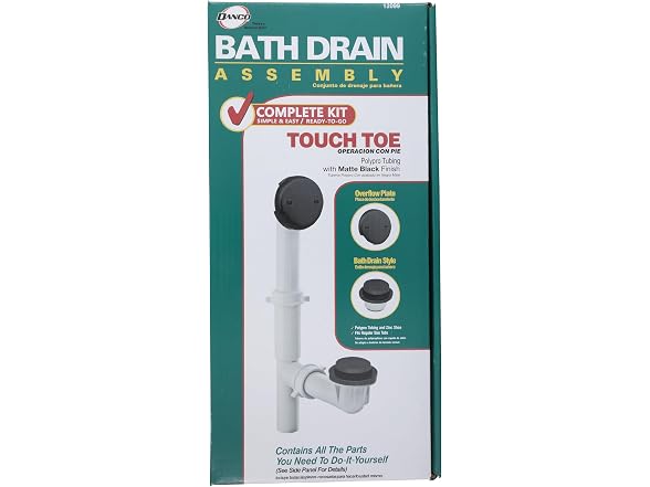 Danco Touch-Toe Drain Kit Matte Black
