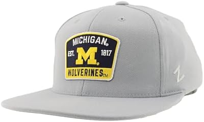 ZHATS Standard NCAA Officially Licensed Fitted Hat M15Z Switchback Light Gray, Grey, Medium