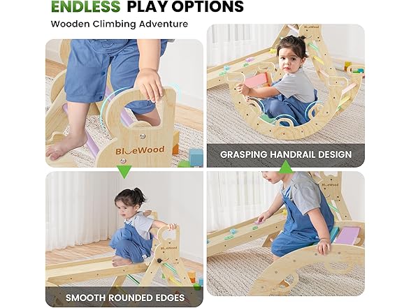 BlueWood Pikler Triangle Climbing Set