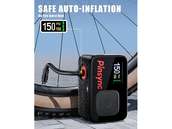 Pinsync Mini Electric Bike Pump