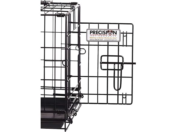 Precision Pet Products Two Door Crate Wire Dog Crate, 36"