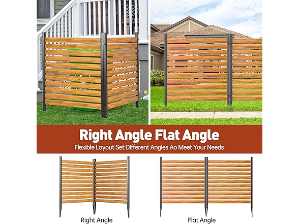 GREENER Privacy Screens 2PCS 38" W x 42" H Straight Style