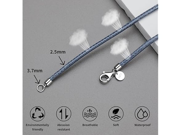 JEVINDA Leather Necklace 20''