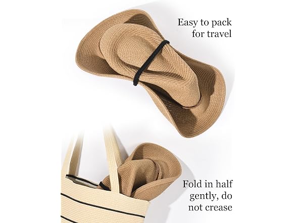 FURTALK Cowboy Sun Hat with Wind Lanyard