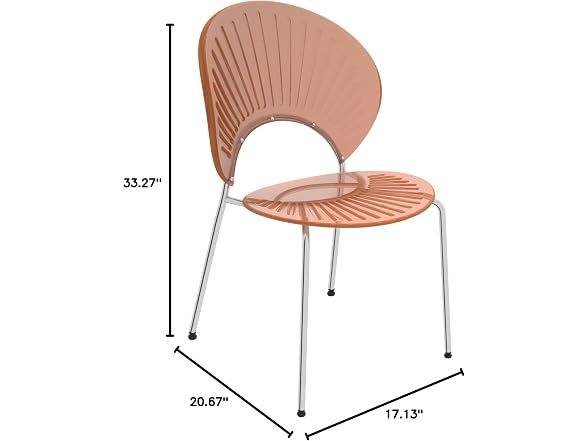 LeisureMod OC20A2 Opulent Dining Chair Amber