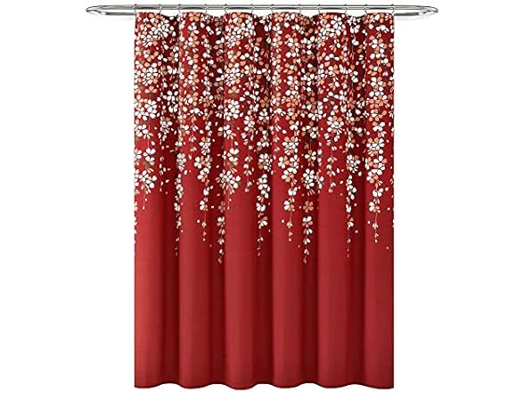 Lush Decor Weeping Flower Shower Curtain
