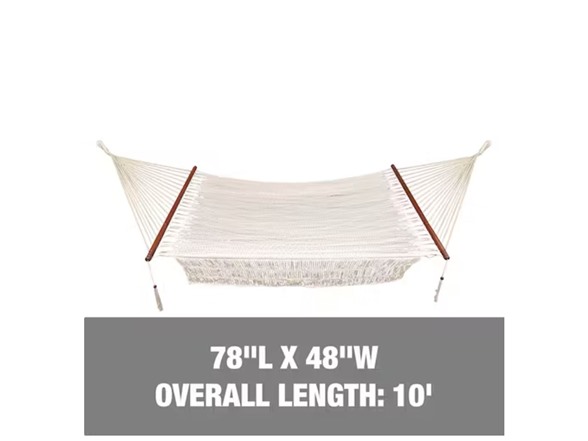 Bliss Hammocks 40" Wide Hammock In A Bag W/ Hand-woven Rope Loops Hanging Hardware 220 Lbs Capacity Bh 400 B