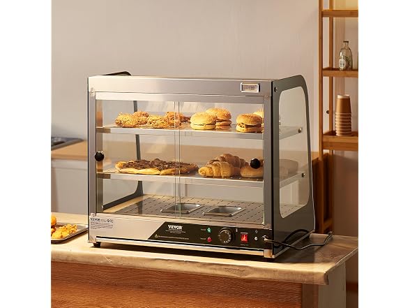 2-Tier Commercial Food Warmer Display, 850W Food