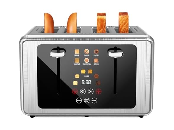 WHALL 4 Slice Smart Toaster Touchscreen