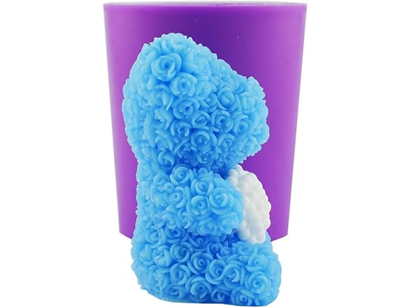 Bear in Roses with a Pearl Heart