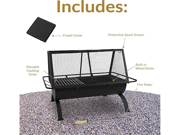 Sunnydaze 36-Inch Northland Steel Outdoor Fire Pit