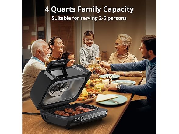 Electric Grill with See-Through Window