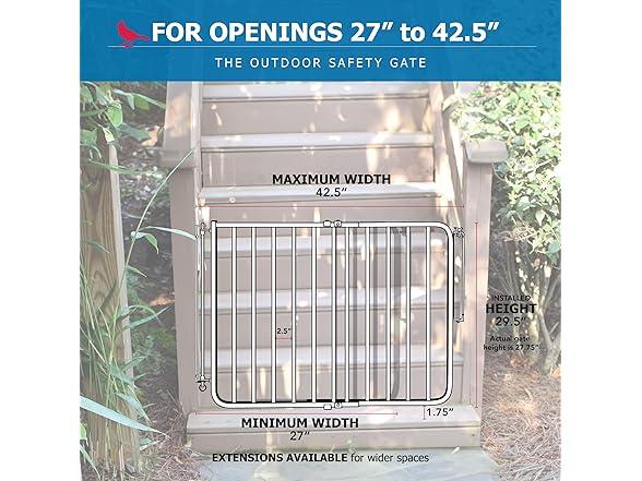 Cardinal Gates Outdoor Gate, White