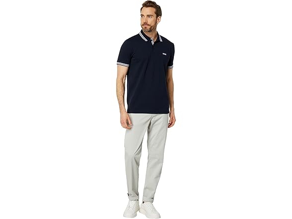 BOSS Paddy Cotton Polo Whale Blue MD