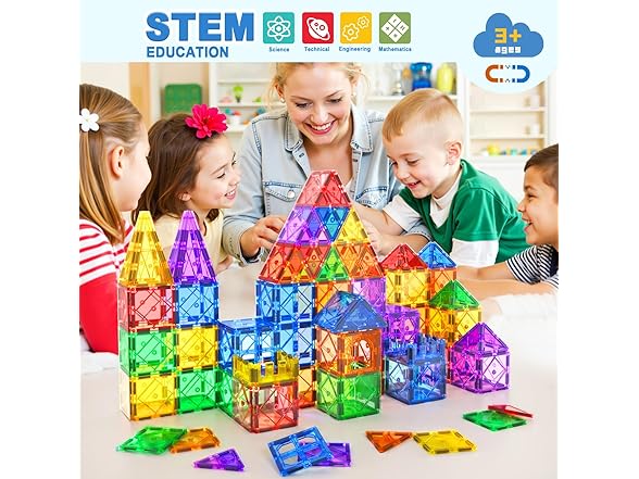 Soyee 102PCS Magnetic Tiles