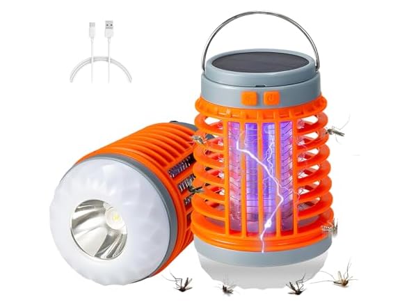 Mozz Guard Solar Mosquito Lamp, Orange