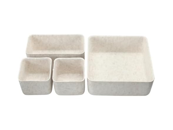 47th & Main 4-Piece Felt Organizer Set, Oat