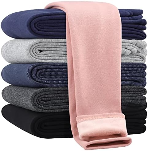 Girls Cotton Fleece Lined Leggings